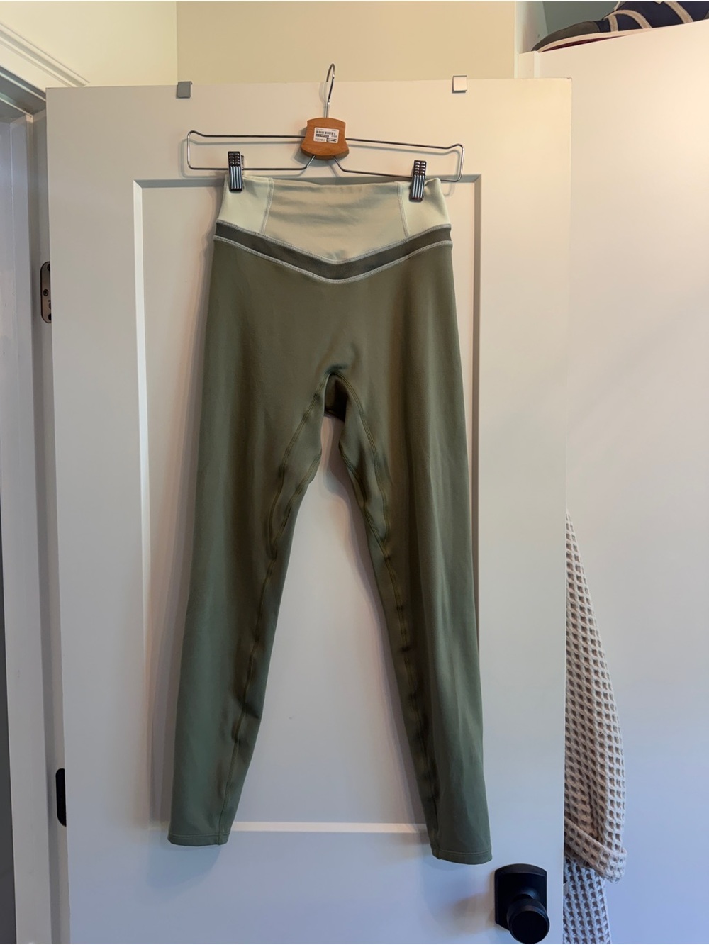 Vitality Leggings - Olive with Contrast Waistband